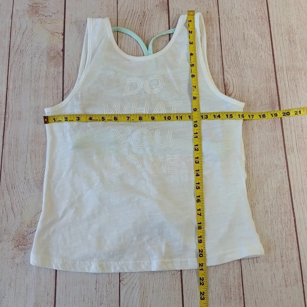 Xersion athletic tank top & striped quick-dri capri legging set sz L/14